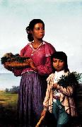 Francois Bernard Portrait of Two Chitimacha Indians oil on canvas